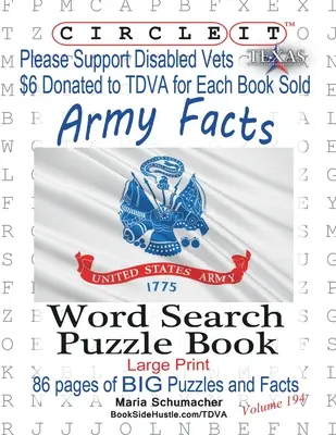 Circle It, Army Facts, Căutare în cuvinte, Carte puzzle - Circle It, Army Facts, Word Search, Puzzle Book