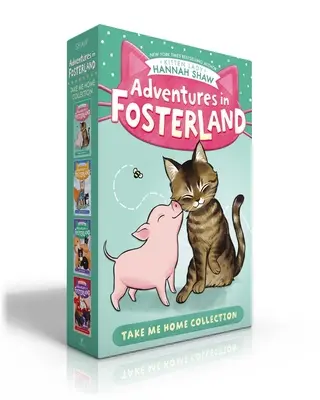 Colecția „Aventuri în Fosterland - Du-mă acasă” (Boxed Set): Emmett și Jez; Super Spinach; Baby Badger; Snowpea regina cățelușilor - Adventures in Fosterland Take Me Home Collection (Boxed Set): Emmett and Jez; Super Spinach; Baby Badger; Snowpea the Puppy Queen