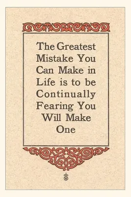 Vintage Journal Cea mai mare greșeală este frica - Vintage Journal Greatest Mistake is Fear