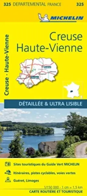 Creuse, Haute-Vienne - Hartă locală Michelin 325 - Creuse, Haute-Vienne - Michelin Local Map 325