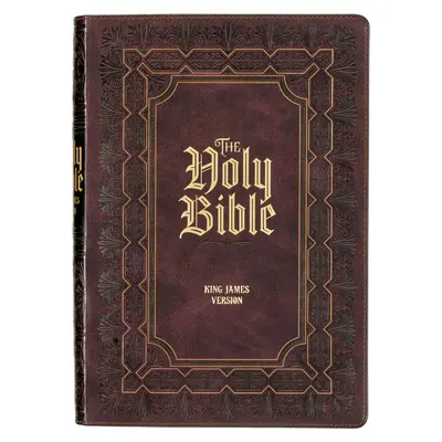 Sfânta Biblie KJV, Ediție cu litere roșii în piele naturală cu imprimare super-gigant - marker cu panglică, versiunea King James, Burgundy - KJV Holy Bible, Super Giant Print Faux Leather Red Letter Edition - Ribbon Marker, King James Version, Burgundy