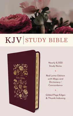 Biblia de studiu KJV, indexată (Crimson Bouquet) - The KJV Study Bible, Indexed (Crimson Bouquet)