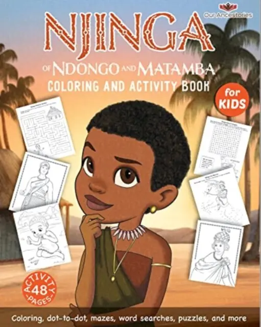 Njinga din Ndongo și Matamba Carte de colorat și activități - Njinga of Ndongo & Matamba Coloring and Activity Book