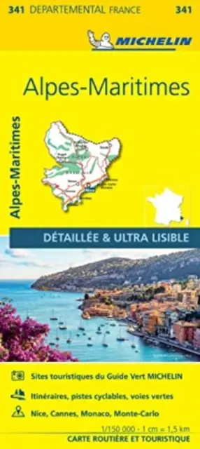 Alpes-Maritimes - Hartă locală Michelin 341 - Alpes-Maritimes - Michelin Local Map 341