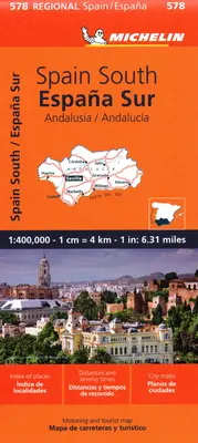 Spania: Andalucia Harta 578 - Spain: Andalucia Map 578