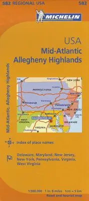 Michelin SUA: Mid-Atlantic, Allegheny Highlands Harta 582 - Michelin Usa: Mid-Atlantic, Allegheny Highlands Map 582