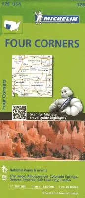 Hartă Michelin Four Corners - Michelin Four Corners Map
