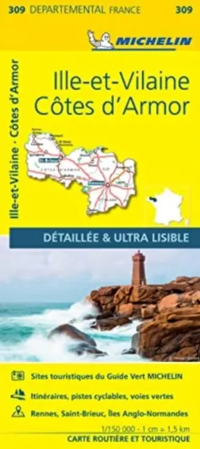 Cotes-d'Armor, Ille-et-Vilaine - Hartă locală Michelin 309 - Cotes-d'Armor, Ille-et-Vilaine - Michelin Local Map 309