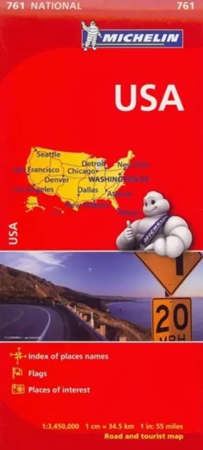 SUA - Harta națională Michelin 761 - USA - Michelin National Map 761