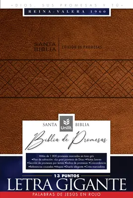 Santa Biblia de Promesas Reina-Valera 1960 / Letra Gigante - 13 Puntos / Piel Especial / Caf // Biblia spaniolă cu promisiuni Rvr60 / Giant Print - 13 puncte - Santa Biblia de Promesas Reina-Valera 1960 / Letra Gigante - 13 Puntos / Piel Especial / Caf // Spanish Promise Bible Rvr60 / Giant Print - 13 Points