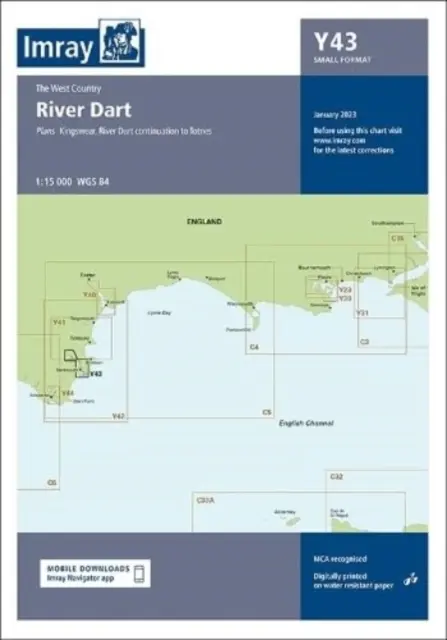 Imray Chart Y43 - River Dart (Format mic) - Imray Chart Y43 - River Dart (Small Format)