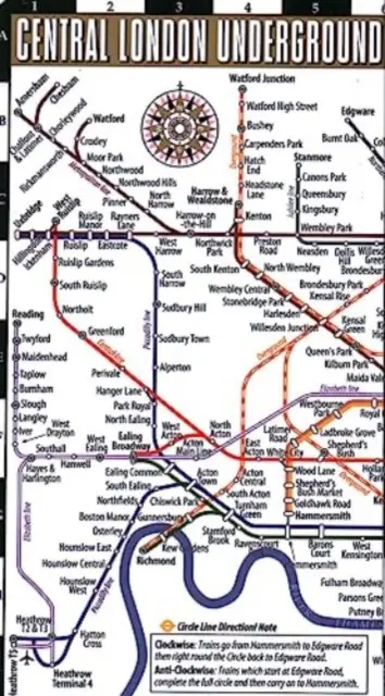 Streetwise Harta metroului londonez: Hartă laminată a metroului din Londra, Anglia - Streetwise London Underground Map: Laminated Map of the London Underground, England