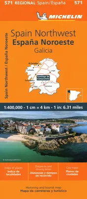 Michelin Spania: Nord-Vest, Galicia Hartă 571 - Michelin Spain: Northwest, Galicia Map 571