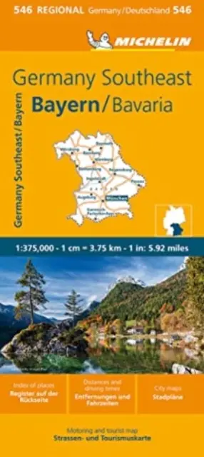 Germania: Bayern, sud-est Harta 546 - Germany Southeast Map 546 Bayern