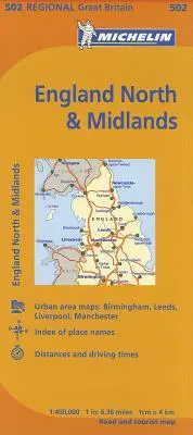 Hartă Michelin Marea Britanie: Anglia Nord & Midlands - Michelin Map Great Britain: England North & Midlands