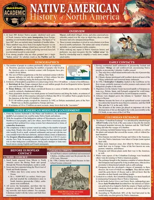 Istoria nativilor americani - America de Nord: Ghid de referință și studiu Quickstudy Lamninated - Native American History - North America: Quickstudy Lamninated Reference & Study Guide