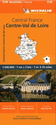 Franța: Franța Centrală Harta 518 - France: Central France Map 518