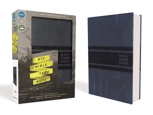 NIV, Biblia pentru băieți adolescenți, Leathersoft, albastră: Construirea credinței, înțelepciunii și puterii - NIV, Bible for Teen Guys, Leathersoft, Blue: Building Faith, Wisdom and Strength