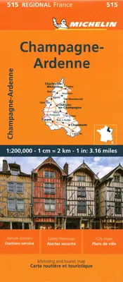 Franța: Champagne-Ardenne Harta 515 - France: Champagne-Ardenne Map 515