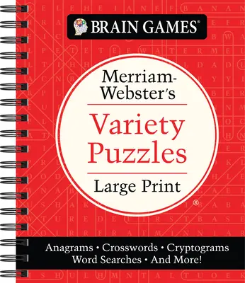 Jocuri cerebrale - Merriam-Webster's Variety Puzzles Large Print: Anagrame, cuvinte încrucișate, criptograme, căutări de cuvinte și multe altele! - Brain Games - Merriam-Webster's Variety Puzzles Large Print: Anagrams, Crosswords, Cryptograms, Word Searches, and More!