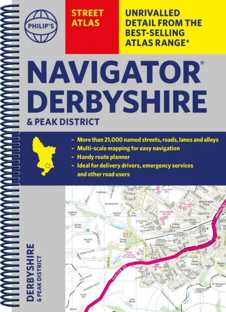 Philip's Navigator Street Atlas Derbyshire și Peak District - Philip's Navigator Street Atlas Derbyshire and the Peak District