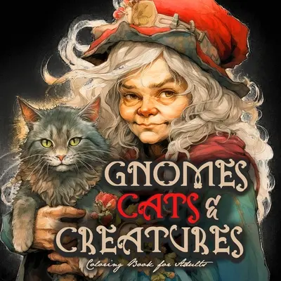 Gnomi, pisici și creaturi Carte de colorat pentru adulți: Gnomi Carte de colorat Portret Pisici Carte de colorat pentru adulți Fantasy Carte de colorat Magic - Gnomes, Cats and Creatures Coloring Book for Adults: Gnomes Coloring Book Portrait Cats Coloring Book for Adults Fantasy Coloring Book Magic