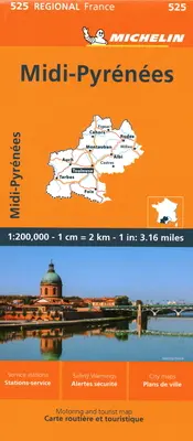Franța: Harta MIDI-Pyrnes 525 - France: MIDI-Pyrnes Map 525