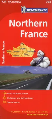 Michelin Nordul Franței Hartă rutieră și turistică - Michelin Northern France Road and Tourist Map