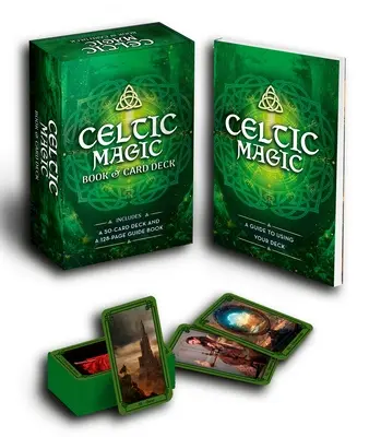 Carte și pachet de cărți de magie celtică: Include un pachet de 50 de cărți și un ghid de 128 de pagini - Celtic Magic Book & Card Deck: Includes a 50-Card Deck and a 128-Page Guide Book