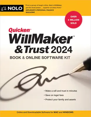 Quicken Willmaker & Trust 2024: Carte și kit software online - Quicken Willmaker & Trust 2024: Book & Online Software Kit
