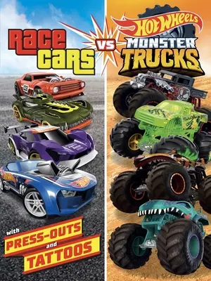 Hot Wheels: Race Cars vs. Monster Trucks: 100% licențiat oficial de Mattel, activități, tatuaje și cărți de presare pentru copii cu vârste între 4 și 8 ani - Hot Wheels: Race Cars vs. Monster Trucks: 100% Officially Licensed by Mattel, Activities, Tattoos, & Press-Out Cards for Kids Ages 4 to 8