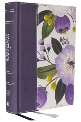 Kjv, Biblia de studiu pentru femei, pânză florală mov peste carton, litere roșii, ediție full color, Comfort Print: Primind adevărul lui Dumnezeu pentru echilibru, speranță, - Kjv, the Woman's Study Bible, Purple Floral Cloth Over Board, Red Letter, Full-Color Edition, Comfort Print: Receiving God's Truth for Balance, Hope,