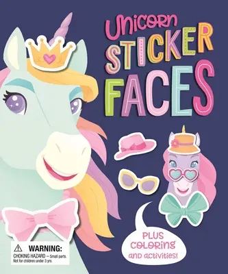 Unicorn Fețe autocolante: Cu colorat și activități distractive - Unicorn Sticker Faces: With Fun Coloring and Activities