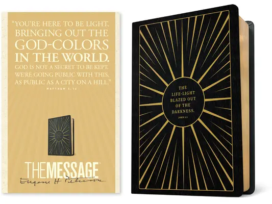 Ediția aniversară The Message (Leather-Look, Life-Light Black) - The Message Anniversary Edition (Leather-Look, Life-Light Black)