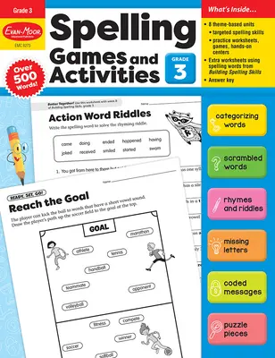 Jocuri și activități de ortografie, clasa 3 Resurse pentru profesori - Spelling Games and Activities, Grade 3 Teacher Resource