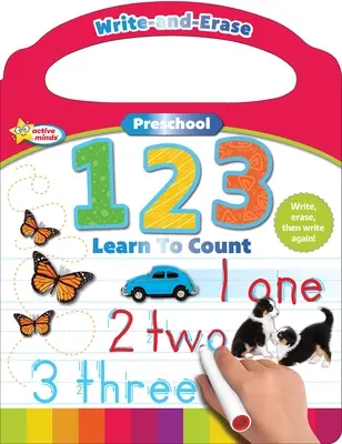 Active Minds Write-And-Erase Preschool 123: Învață să numeri - Active Minds Write-And-Erase Preschool 123: Learn to Count