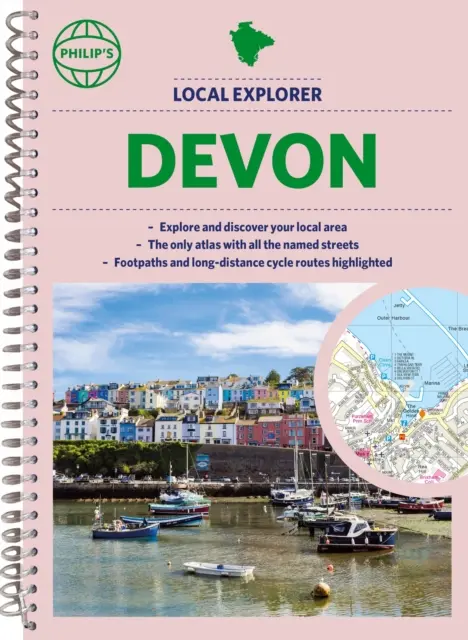 Atlasul local al străzilor din Devon al exploratorului Philip - Philip's Local Explorer Street Atlas Devon