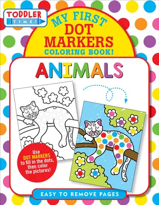 Animale - Carte de colorat cu markere cu puncte - Animals Dot Markers Coloring Book