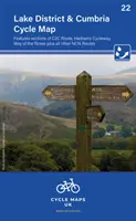 Lake District & Cumbria Cycle Map 22 - conține secțiuni ale traseului C2C, Hadrians Cycleway, Way of the Roses plus alte trasee NCN - Lake District & Cumbria Cycle Map 22 - Features sections of the C2C route, Hadrians Cycleway, Way of the Roses plus other NCN routes