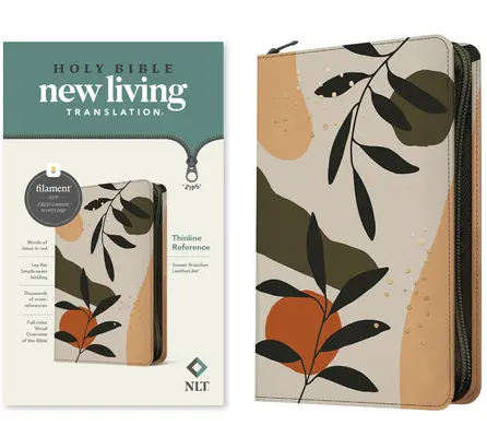 NLT Thinline Reference Zipper Bible, Filament Enabled Edition (piele, Sunset Branches ) - NLT Thinline Reference Zipper Bible, Filament Enabled Edition (Leatherlike, Sunset Branches )