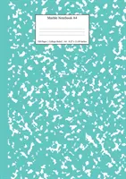 Marble Notebook A4: Turquoise Marble College Ruled Journal
