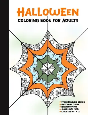 Carte de colorat de Halloween pentru adulți: 50 de ilustrații de Halloween imprimate pe o parte, sigure pentru markeri - cadou distractiv pentru activități de artizanat - reducerea stresului Desi - Halloween Coloring Book for Adults: 50 Halloween Illustrations Printed On One Side, Safe For Markers - Fun Craft Activity Gift - Stress Relieving Desi