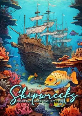Naufragii Carte de colorat pentru adulți: Ocean Carte de colorat pentru adulți Grayscale Sea Life Carte de colorat pentru adulți - Shipwrecks Coloring Book for Adults: Ocean Coloring Book Adults Grayscale Sea Life Coloring Book Adults