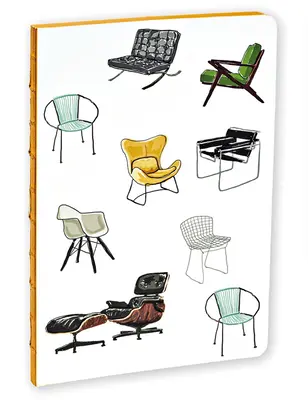 Caiet A5 cu scaune moderne de la mijlocul secolului - Mid-Century Modern Chairs A5 Notebook