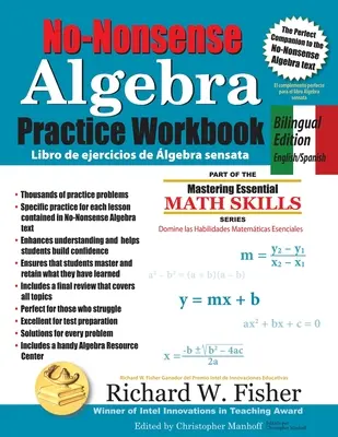 Algebra No-Nonsense Practice Workbook, ediție bilingvă: Engleză-spaniolă - No-Nonsense Algebra Practice Workbook, Bilingual Edition: English-Spanish