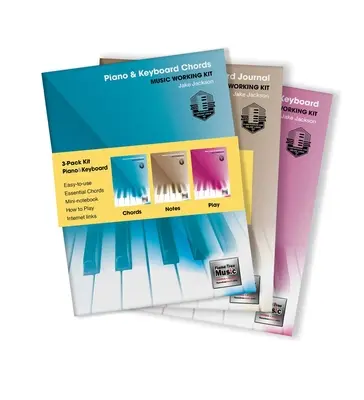 Kit de lucru muzical cu 3 cărți pentru pian și claviatură - 3-Book Music Working Kit for Piano & Keyboard