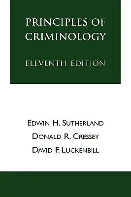 Principiile criminologiei - Principles of Criminology