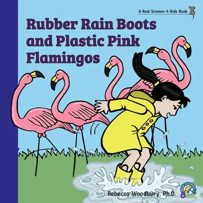 Cizme de ploaie din cauciuc și flamingo roz din plastic - Rubber Rain Boots and Plastic Pink Flamingos