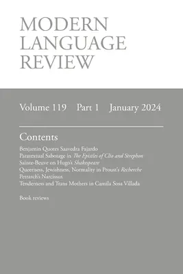 Modern Language Review (119.1) ianuarie 2024 - Modern Language Review (119.1) January 2024