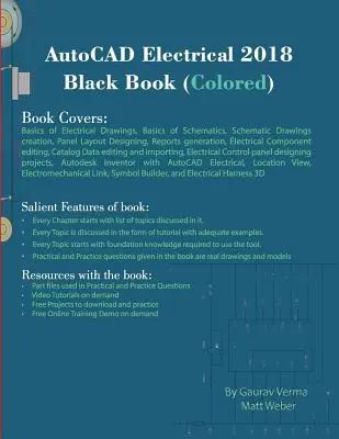 AutoCAD Electrical 2018 Carte neagră (colorată) - AutoCAD Electrical 2018 Black Book (Colored)